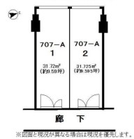 ニュー新橋ビル　707A-1号 間取り図