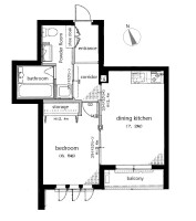 Riverside Deux M　202号室 間取り図